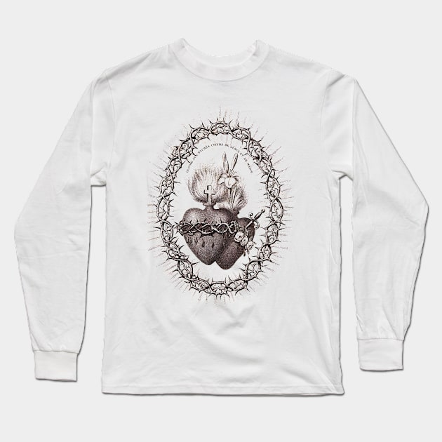 Sacred Hearts of Jesus and Mary Long Sleeve T-Shirt by big_owl